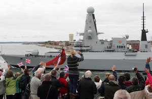 HMS Diamond sets sail on maiden deployment - GOV.UK