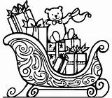Santa Sleigh Coloring Pages Printable sketch template