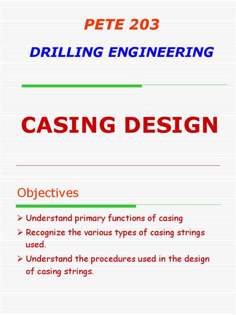 Casing Design | PDF | Casing (Borehole) | Strength Of Materials