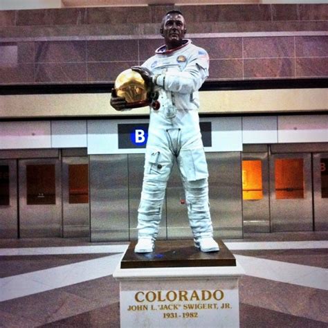 Statue of Jack Swigert, Apollo Astronaut - Denver International Airport ...