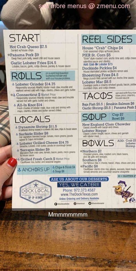 Online Menu of Dock Local Restaurant, Dallas, Texas, 75204 - Zmenu