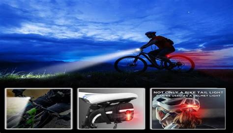 Powerful Bike Lights Set: Waterproof, Rechargeable, Front & Rear ...