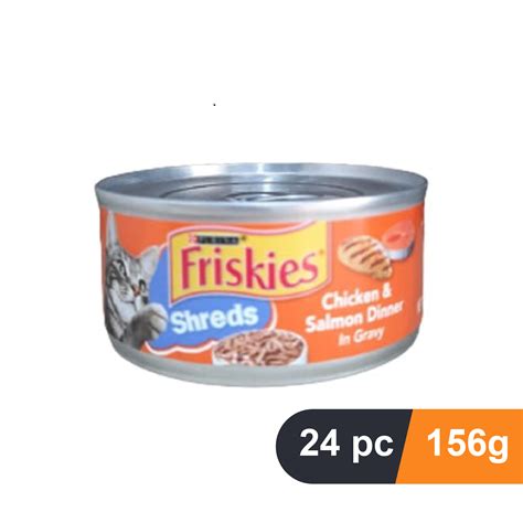 purina friskies shreds chicken & salmon dinner in gravy - pet products zone