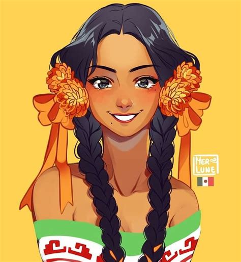 Mexico//Woman//By Merluné ༄ | Mexican culture art, Concept art ...