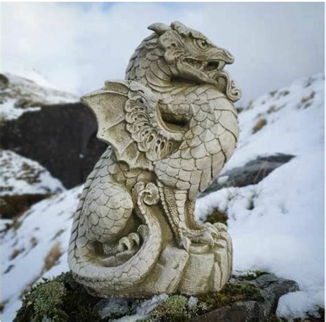 Scaly Dragon Statue |Reconstituted Stone Mythical Concrete Garden ...