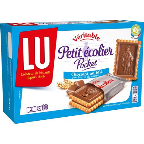 LU PETIT ECOLIER POCKET milk chocolate coated biscuits 250G - FMCG BASKET