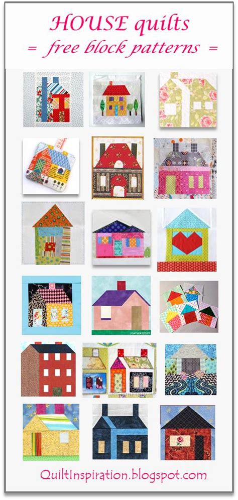 Quilt Inspiration: Free pattern day! House quilts