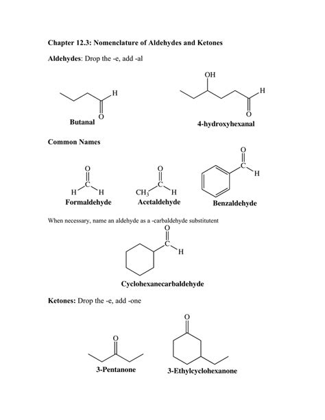 Chapter 12.3: Nomenclature of Aldehydes and Ketones Aldehydes Butanal 4 ...