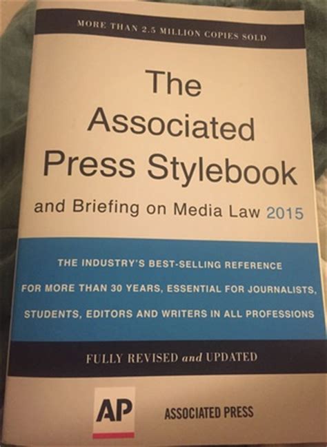 The Associated Press Stylebook 2015 by Associated Press — Reviews ...