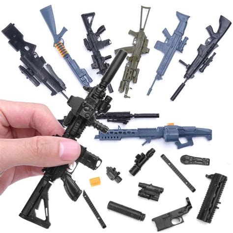 8Pcs 1/6 Toy Simulation Gun Model Assembled Military Arms 98K Sniper ...