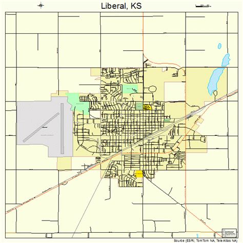 Liberal Kansas Street Map 2039825