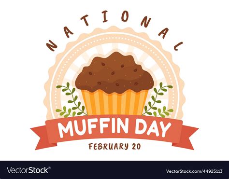 National muffin day on february 20th Royalty Free Vector