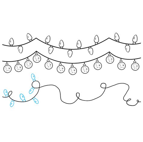 How to Draw Christmas Lights - Really Easy Drawing Tutorial