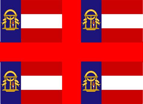 Flag of Georgia if it was colonized by Georgia : r/vexillologycirclejerk