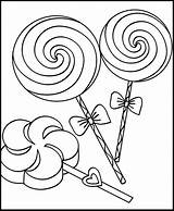 Sweet Candy Coloring Page With Lollipops For Kids And Adults sketch template