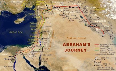 Full Map: Abraham's Journey | Bible mapping, Father abraham, Bible land