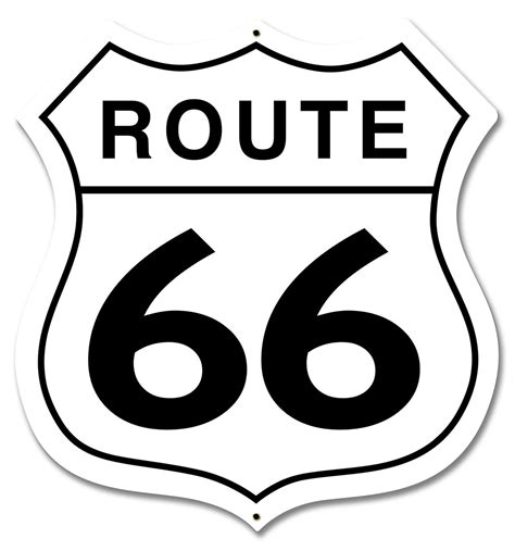 Route Us 66 Metal Sign 40 x 42 Inches