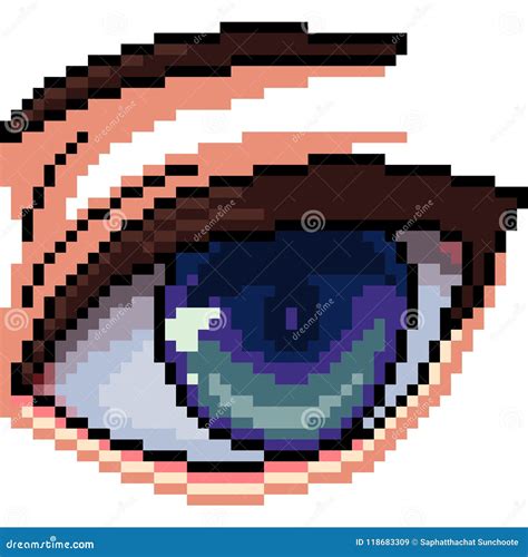 Vector pixel art eye stock vector. Illustration of woman - 118683309