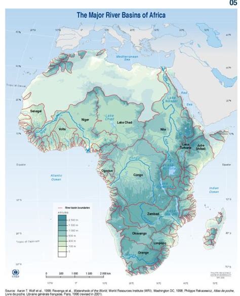 Africa Map Rivers