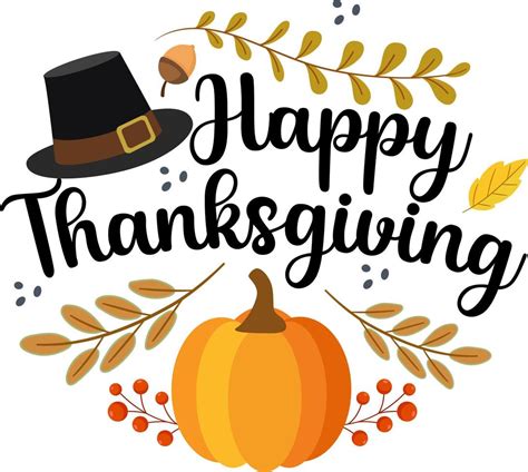 Happy Thanksgiving lettering on white background 11171138 Vector Art at ...