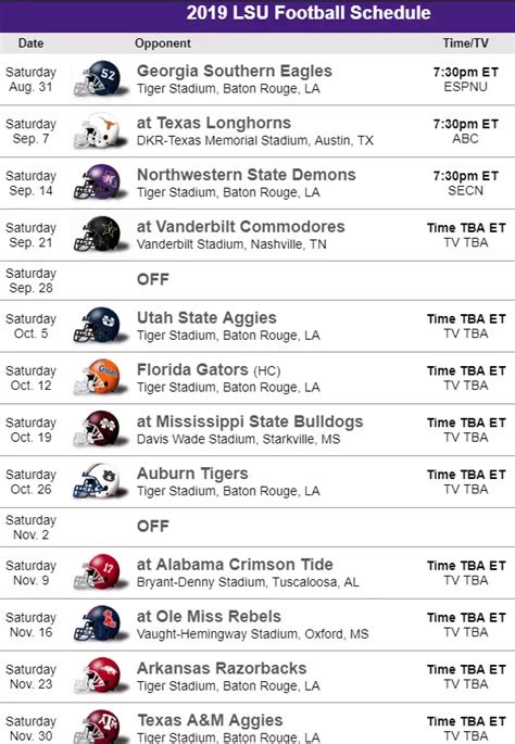 2018 Razorback Football Schedule