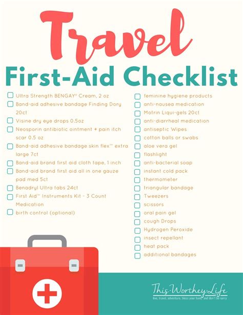 FREE Printable | DIY Travel First-Aid Kit with Printable Checklist