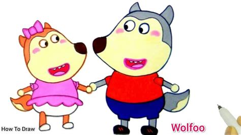 wolfoo family cartoon drawing - Lupe Huynh