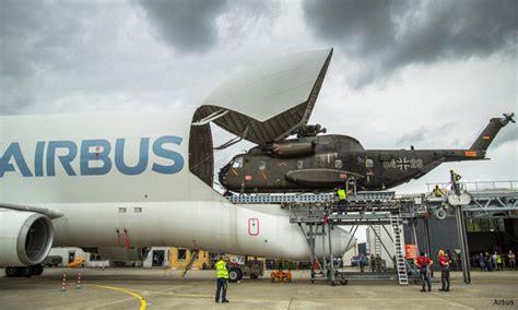 CH-53 on Airbus Beluga Cargo Plane Helicopter Video