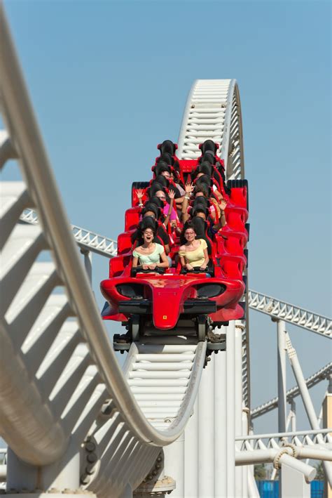 Formula Rossa is a launched roller coaster located at Ferrari World in ...