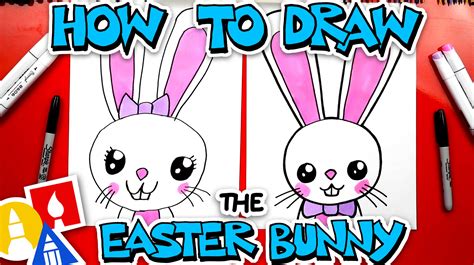 How To Draw A Big Easter Bunny Portrait - Art For Kids Hub