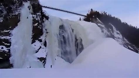 Montmorency Falls, winter time, Québec, Canada - YouTube