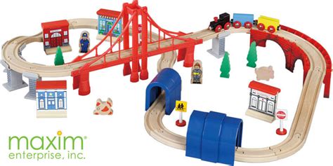 Bridge & Tunnel Wooden Train Set – WoodenTracks