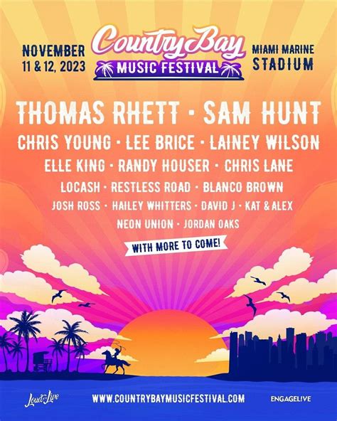 Thomas Rhett, Sam Hunt, More To Headline Country Bay Music Festival ...