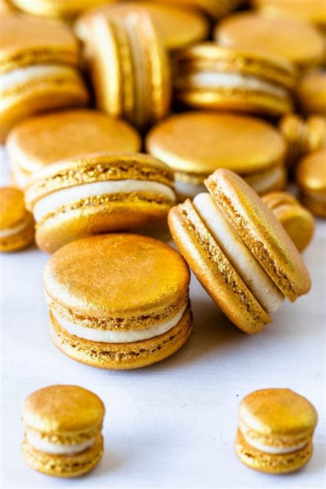 Gold Macarons - Pies and Tacos