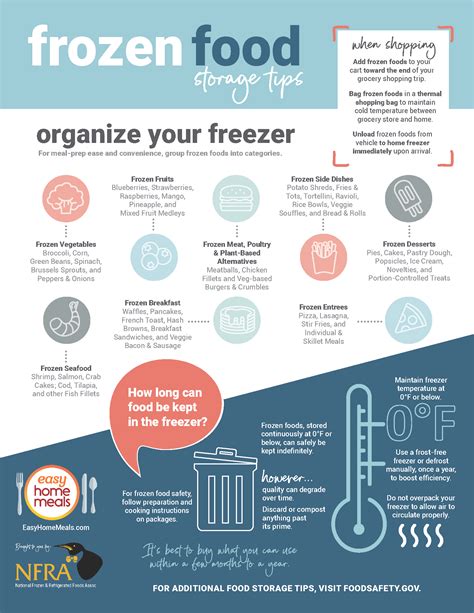 Frozen Food Storage Tips Infographic | Easy Home Meals