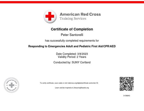 Red Cross Certificate CPR | PDF