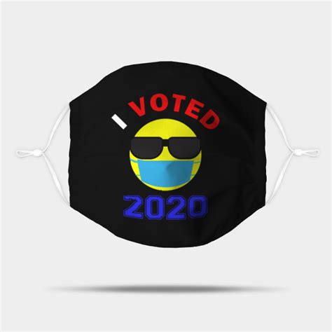 I Voted 2020 Emoji - Vote 2020 - Mask | TeePublic