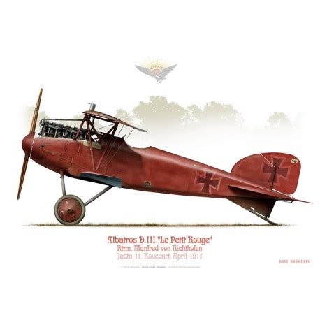 Albatros D.III, Rttm. Manfred von Rochthofen "The Red Baron", Jasta 11, Rocourt, April 1917 ...