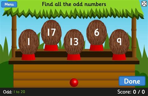 Coconut Odd or Even - Topmarks | Free math games, Fun math games, Math ...