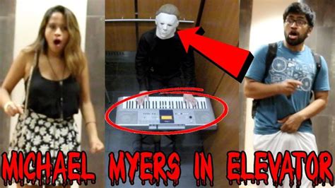 MICHAEL MYERS PLAYS PIANO IN ELEVATOR PRANK (Public Reactions ...