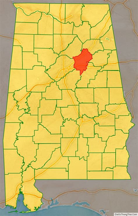 Map of Saint Clair County, Alabama - Địa Ốc Thông Thái