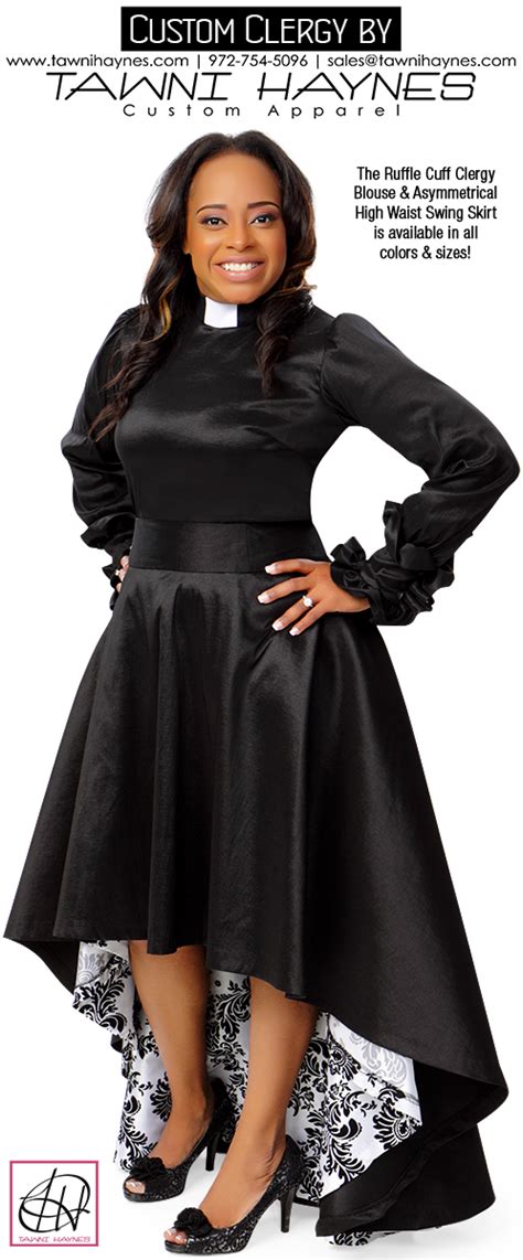 Ruffle Cuff Clergy Blouse | Women Preachers | Church dresses, Church attire, Church fashion