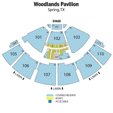 Woodlands Pavilion Seating Chart | Elcho Table