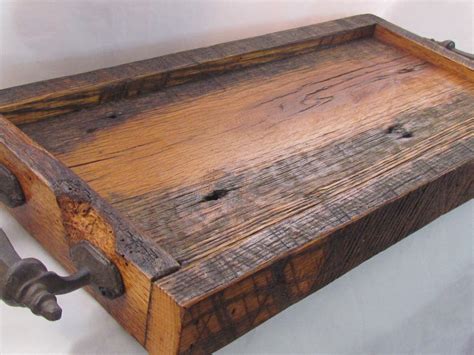 Reclaimed Wood Serving Tray Barn wood tray