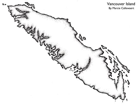 Vancouver island map outline - Map of vancouver island outline (British ...