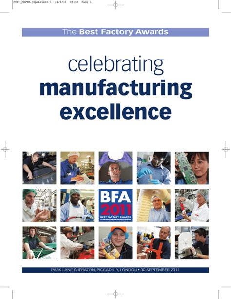 celebrating manufacturing excellence Best Factory Awards