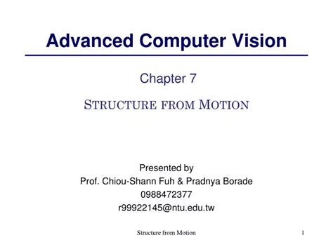 PPT - Advanced Computer Vision PowerPoint Presentation, free download - ID:9571940