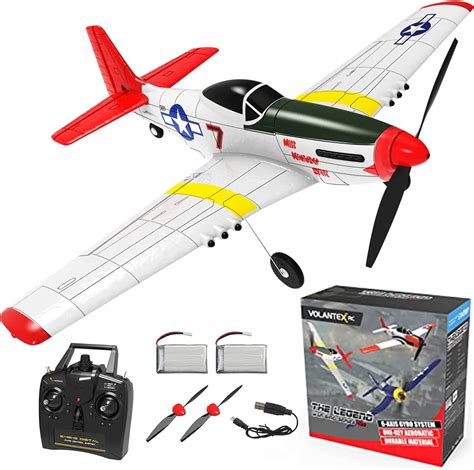 Volantex RC Aircraft, P51D, 4-Channel, Fixed-Wing, Xpilot stabilization System, one-Touch ...