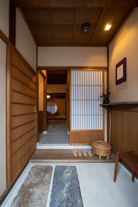 An inviting ‘genkan’ (entrance) of a traditional Japanese machiya house. We love the atmosphere ...