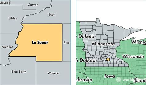 Le Sueur County, Minnesota / Map of Le Sueur County, MN / Where is Le Sueur County?